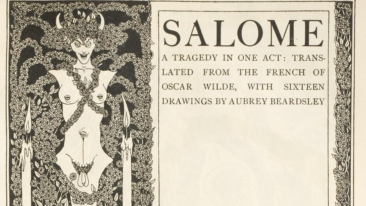 Titelblatt von Oscar Wildes "Salomé", illustriert von Aubrey Beardsley Titelblatt von Oscar Wildes "Salomé", illustriert von Aubrey Beardsley
