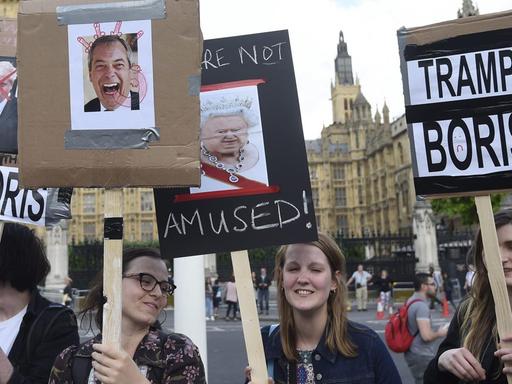 Proteste in London vor dem Houses of Parliament