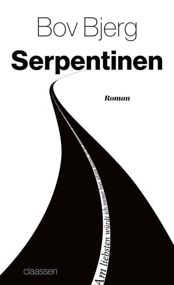 Buchcover "Serpentinen" von Bov Bjerg. Zu sehen ist eine grafischer Darstellung einer Straße, die ins Nirgendwo verläuft. Buchcover "Serpentinen" von Bov Bjerg. Zu sehen ist eine grafischer Darstellung einer Straße, die ins Nirgendwo verläuft.