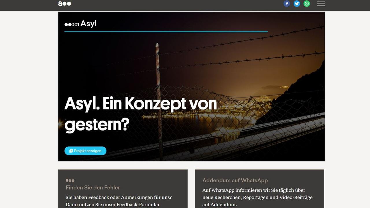 Ein Screenshot der Seite Addendum Ein Screenshot der Seite Addendum