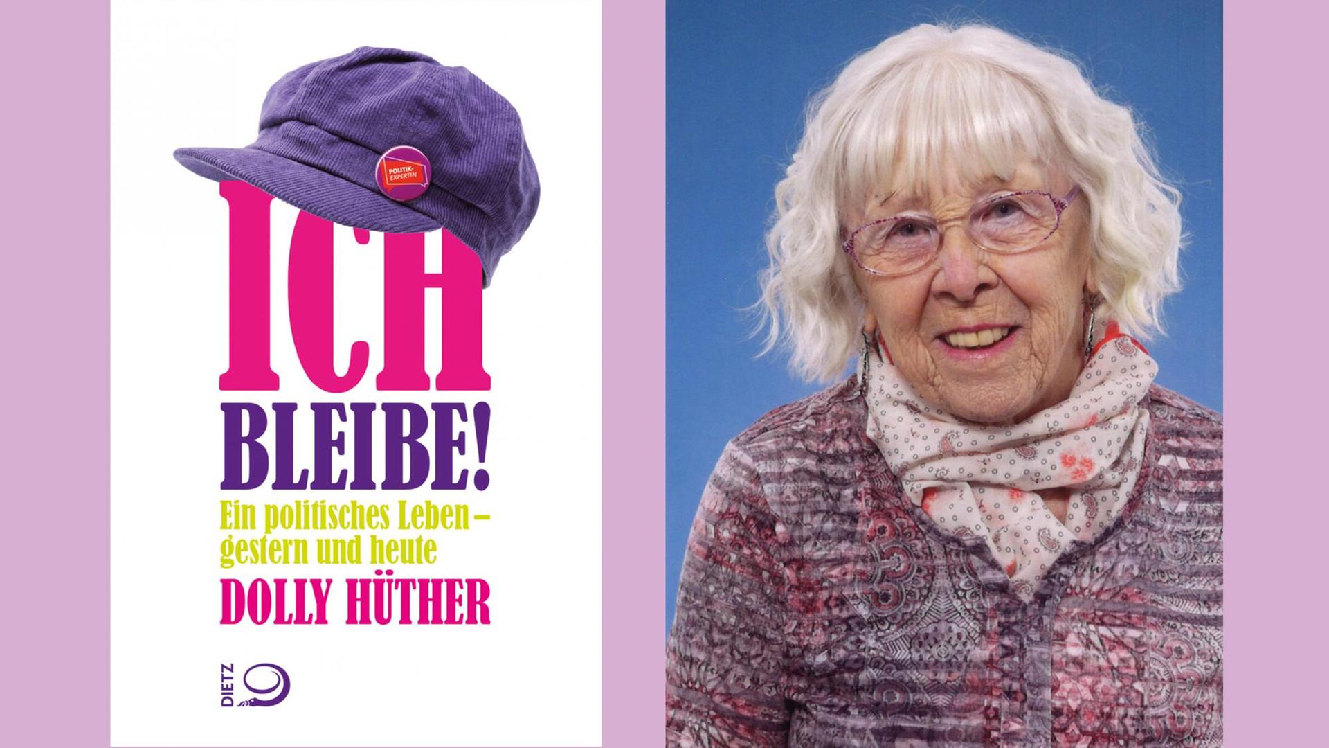Collage aus Buchcover und Portrait von Dolly Hüther Collage aus Buchcover und Portrait von Dolly Hüther