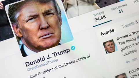 Offizielle Twitter Seite von Donald J. Trump, @realDonaldTrump, Präsident der Vereinigten Staaten von Amerika