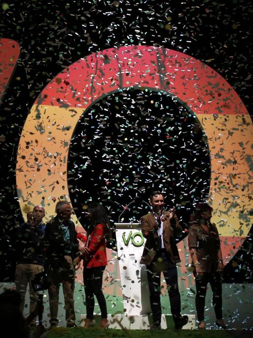 Eine Wahlveranstaltung der rechtsextremen Partei Vox im Oktober 2018 in Madrid