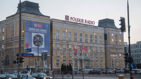 Das Gebäude von Polskje Radio, dem öffentlich-rechtlichen Rundfunk in Polen.