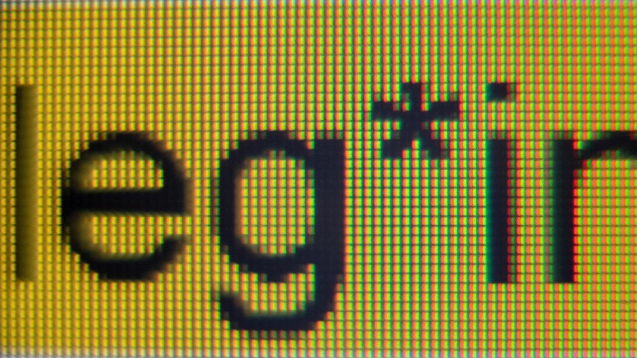 Auf einem Computerbildschirm steht „leg*in“ Auf einem Computerbildschirm steht „leg*in“