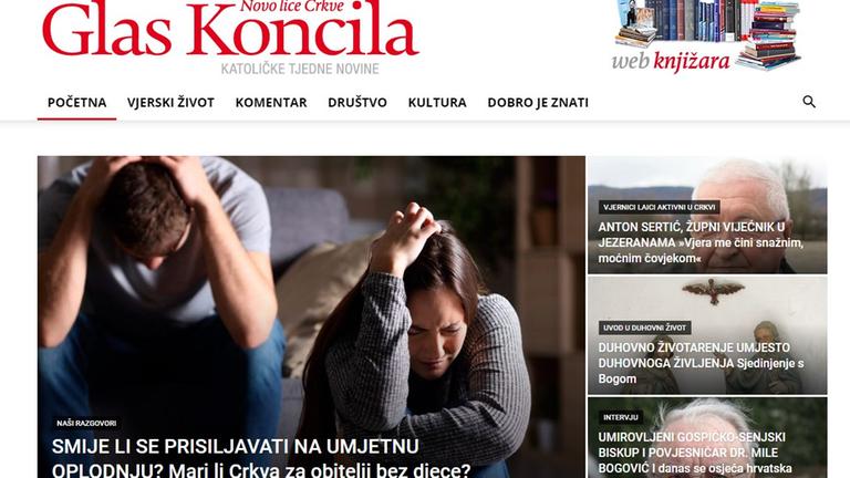 Die Kirchenzeitung Glas Koncila ist auch im Internet vertreten. 28.000 gedruckte Zeitungen werden wöchentlich verkauft.