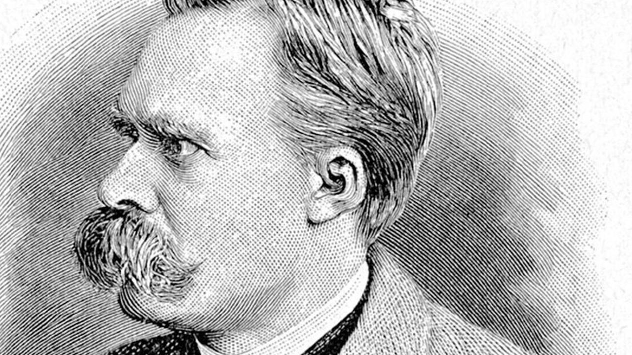 Zeitgenössisches Porträt des deutschen Philosophen Friedrich Nietzsche