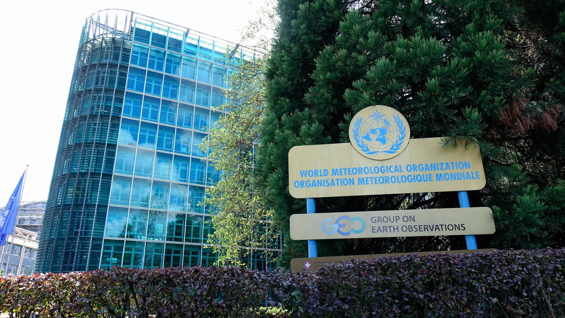 Das Gebäude der Weltorganisation für Meteorologie in Genf. Die WMO ist eine Sonderorganisation der Vereinten Nationen.