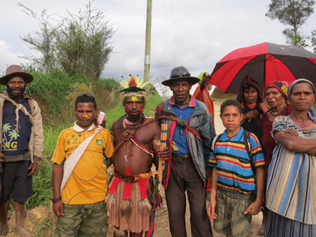 Ureinwohner aus dem Hochland von Papua-Neuguinea