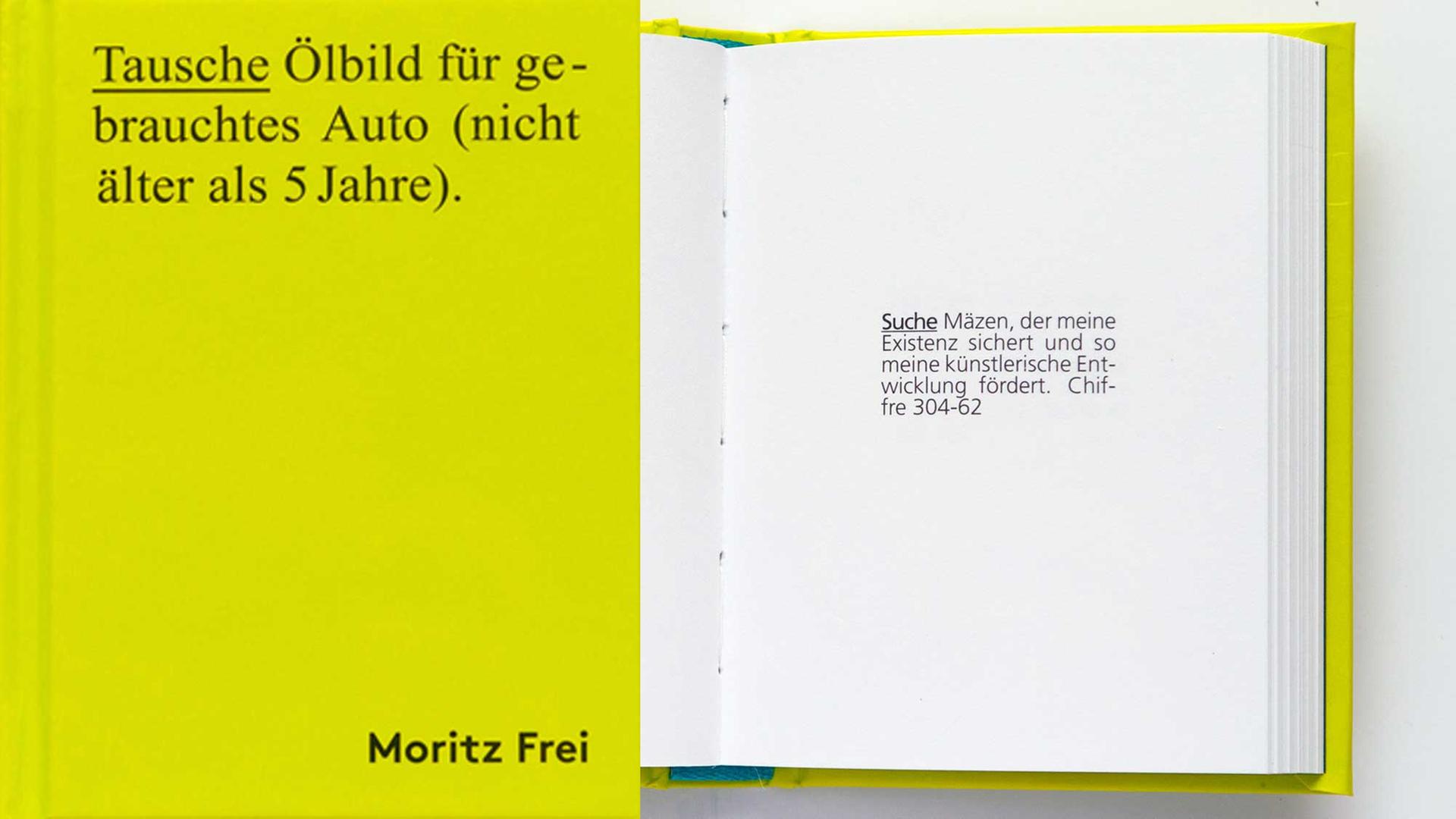 Cover des Buches "Tausche Ölbild für gebrauchtes Auto (nicht älter als 5 Jahre) mit aufgeschlagener Kleinanzeige (Combo Deutschlandradio) Cover des Buches "Tausche Ölbild für gebrauchtes Auto (nicht älter als 5 Jahre) mit aufgeschlagener Kleinanzeige (Combo Deutschlandradio)