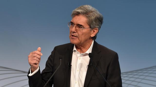 Siemens-Chef Joe Kaeser bei einer Pressekonferenz am 2. August 2018.