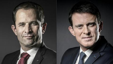 Benoit Hamon (links) wird von Manuel Valls (rechts) nicht mehr unterstützt - allen früheren Loyalitätsbekundungen zum Trotz.