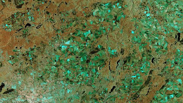 Dieses per Laser übertragene Satellitenbild zeigt Berlin