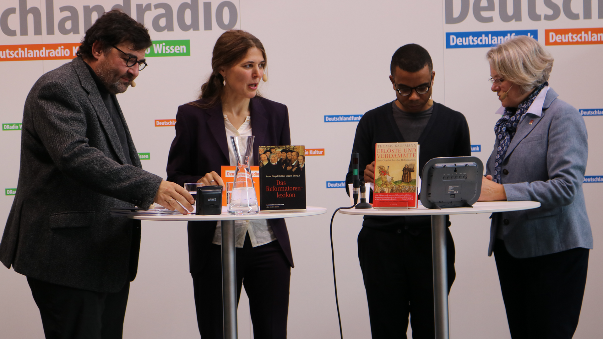 Thomas Kaufmann (von l nach r), Anne Françoise Weber, René Aguigah und Irene Dingel. Thomas Kaufmann (von l nach r), Anne Françoise Weber, René Aguigah und Irene Dingel.