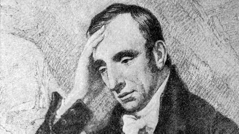 Der englische Romantiker William Wordsworth (1770 - 1850). Mit Samuel Taylor Coleridge begründete er das Romantische Zeitalter in der Englischen Literatur; hier auf einem Porträt von Carruthers