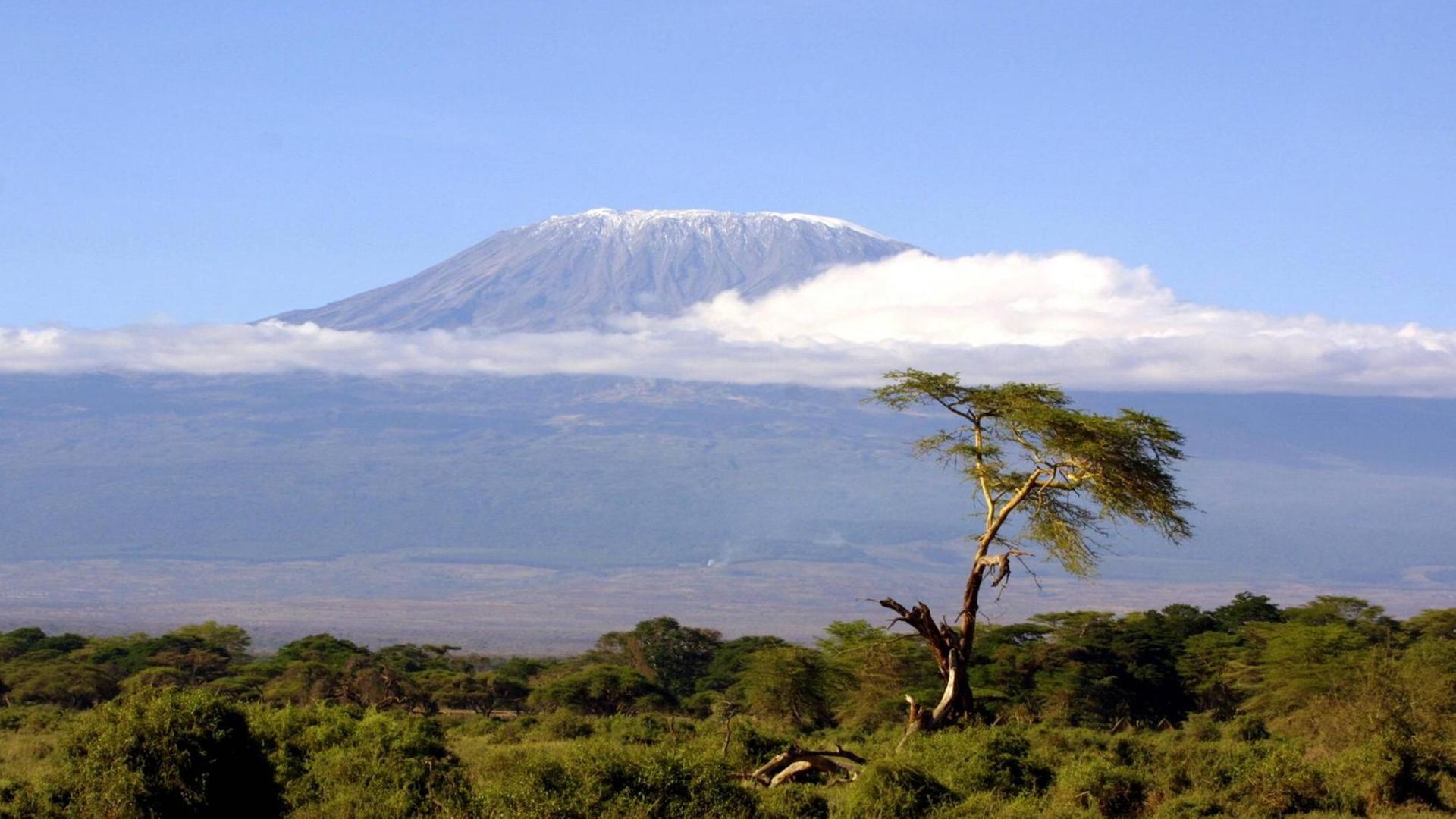 Kilimanjaro vom Kimana Game Sanctuary-Naturschutzpark aus gesehen Kilimanjaro vom Kimana Game Sanctuary-Naturschutzpark aus gesehen
