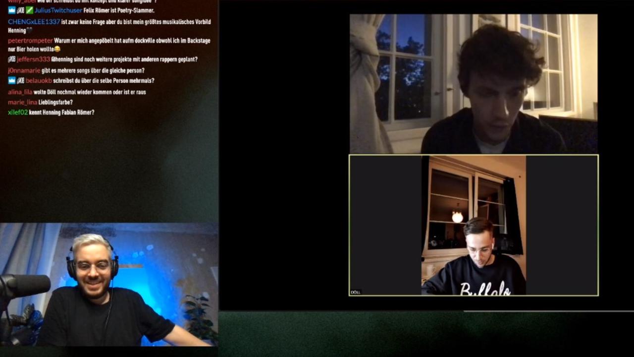 Mehrere Videochatfenster, in dem mehrere Protagonisten miteinander sprechen. Mehrere Videochatfenster, in dem mehrere Protagonisten miteinander sprechen.