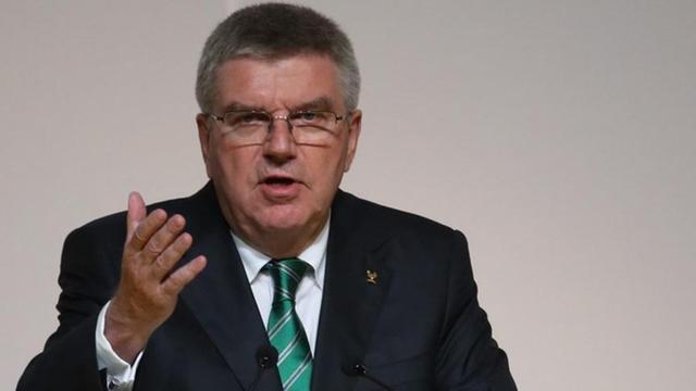 IOC-Präsident Thomas Bach spricht bei der IOC-Vollversammlung am 1. August 2016 in Rio de Janeiro.