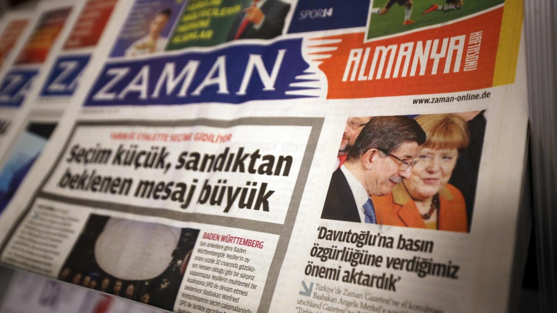 Die Titelseite einer Ausgabe der türkischen Tageszeitung Zaman Die Titelseite einer Ausgabe der türkischen Tageszeitung Zaman