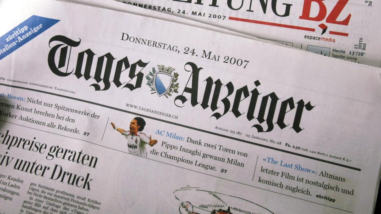Abbildung "Tages Anzeiger" und "Berner Zeitung" Abbildung "Tages Anzeiger" und "Berner Zeitung"