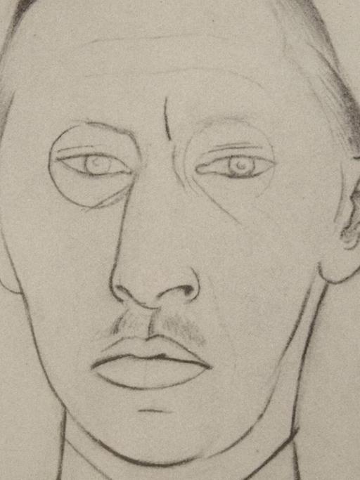 Igor Strawinsky, 1917 gezeichnet von Pablo Picasso. Die beiden Künstler waren fast exakte Zeitgenossen und hatten auch sonst viele Gemeinsamkeiten