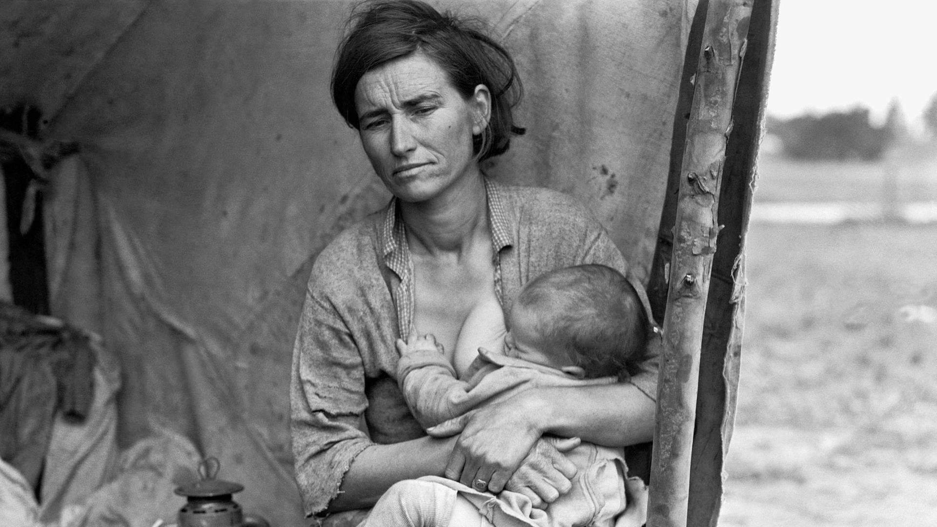 Dorothea Langes Foto "Migrant Mother" von 1936 Dorothea Langes Foto "Migrant Mother" von 1936