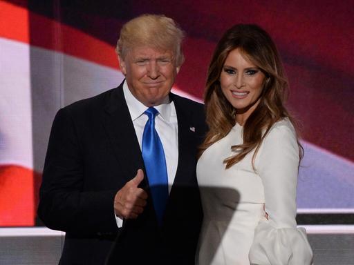 Donald Trump und seine Frau Melania bei dem Parteitag der US-Republikaner in Cleveland/Ohio.
