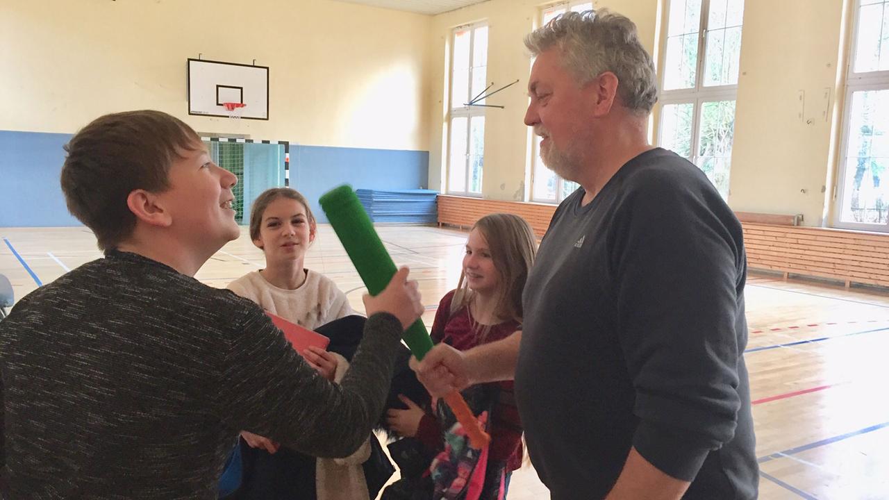 Sportunterricht an der Schule in Penkun Sportunterricht an der Schule in Penkun