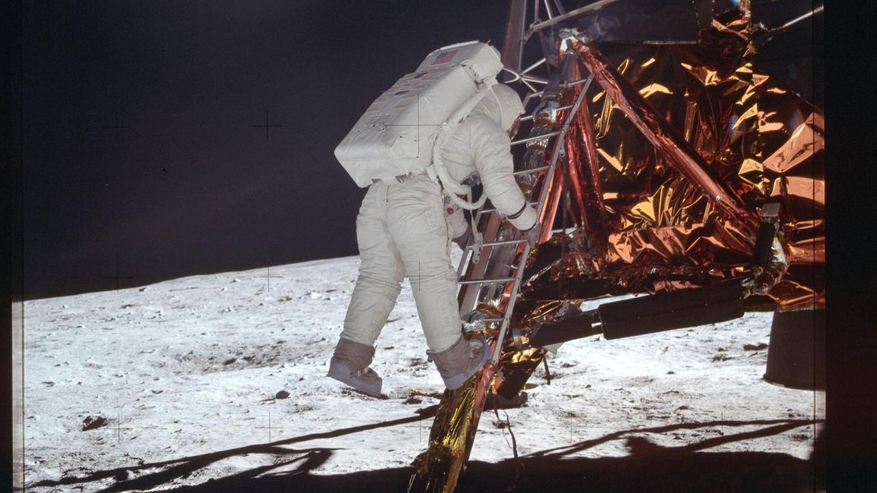 Apollo 11 Astronaut Edwin E. Aldrin Jr. auf dem Mond Apollo 11 Astronaut Edwin E. Aldrin Jr. auf dem Mond