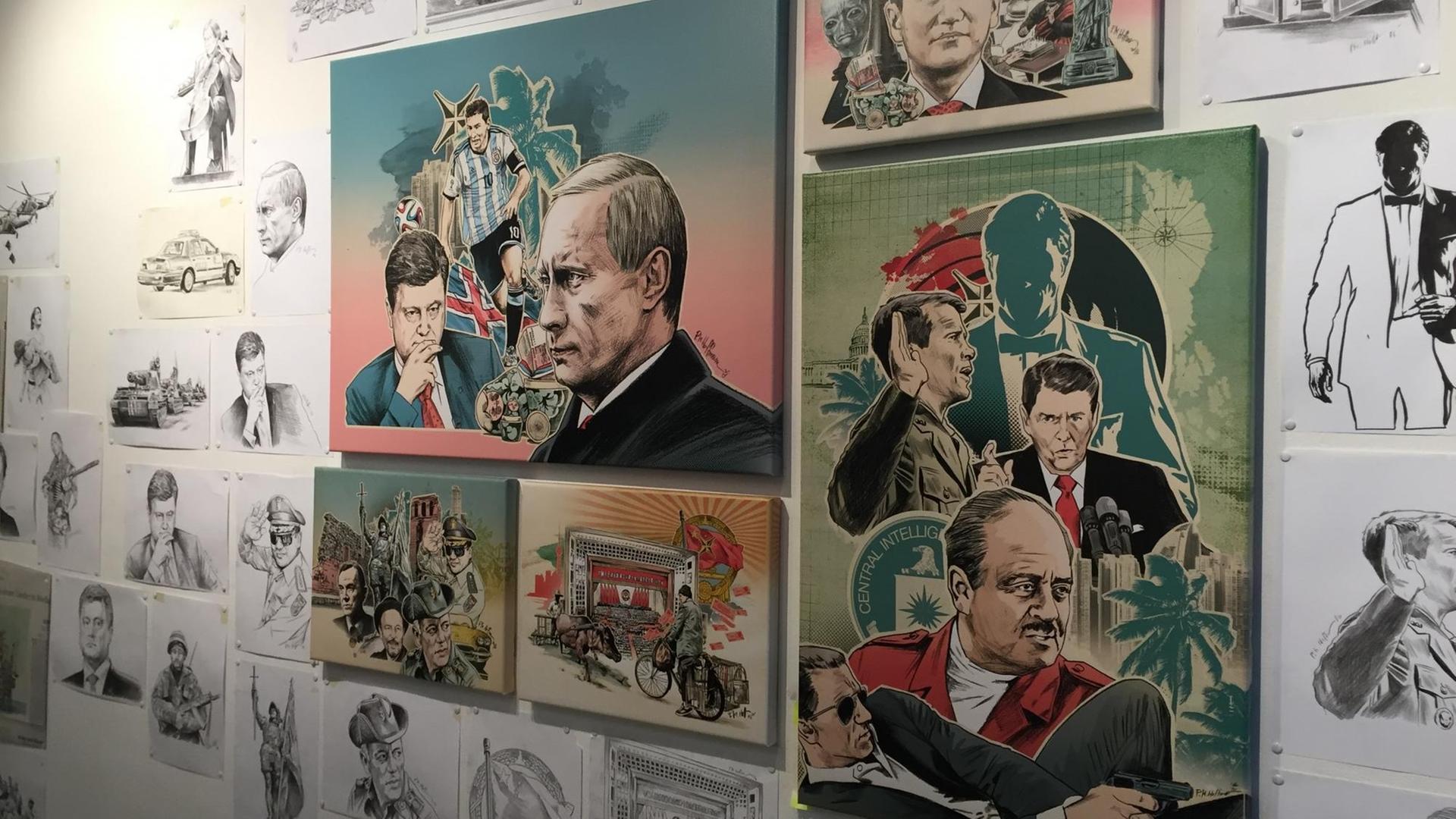 Die Illustrationen zur Veranschaulichung der Panama Papers - erschienen in der Süddeutschen Zeitung - sind in einer Ausstellung in Flensburg zu sehen. Die Illustrationen zur Veranschaulichung der Panama Papers - erschienen in der Süddeutschen Zeitung - sind in einer Ausstellung in Flensburg zu sehen.