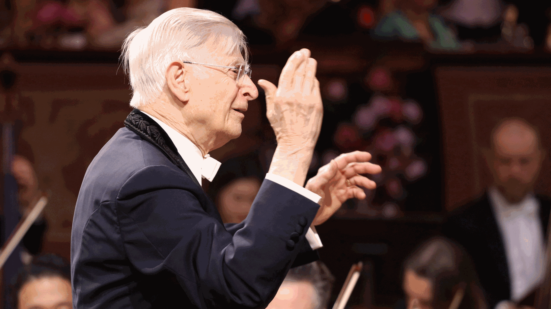 Der Dirigent Herbert Blomstedt im Wiener Musikverein im Januar 2020 Der Dirigent Herbert Blomstedt im Wiener Musikverein im Januar 2020