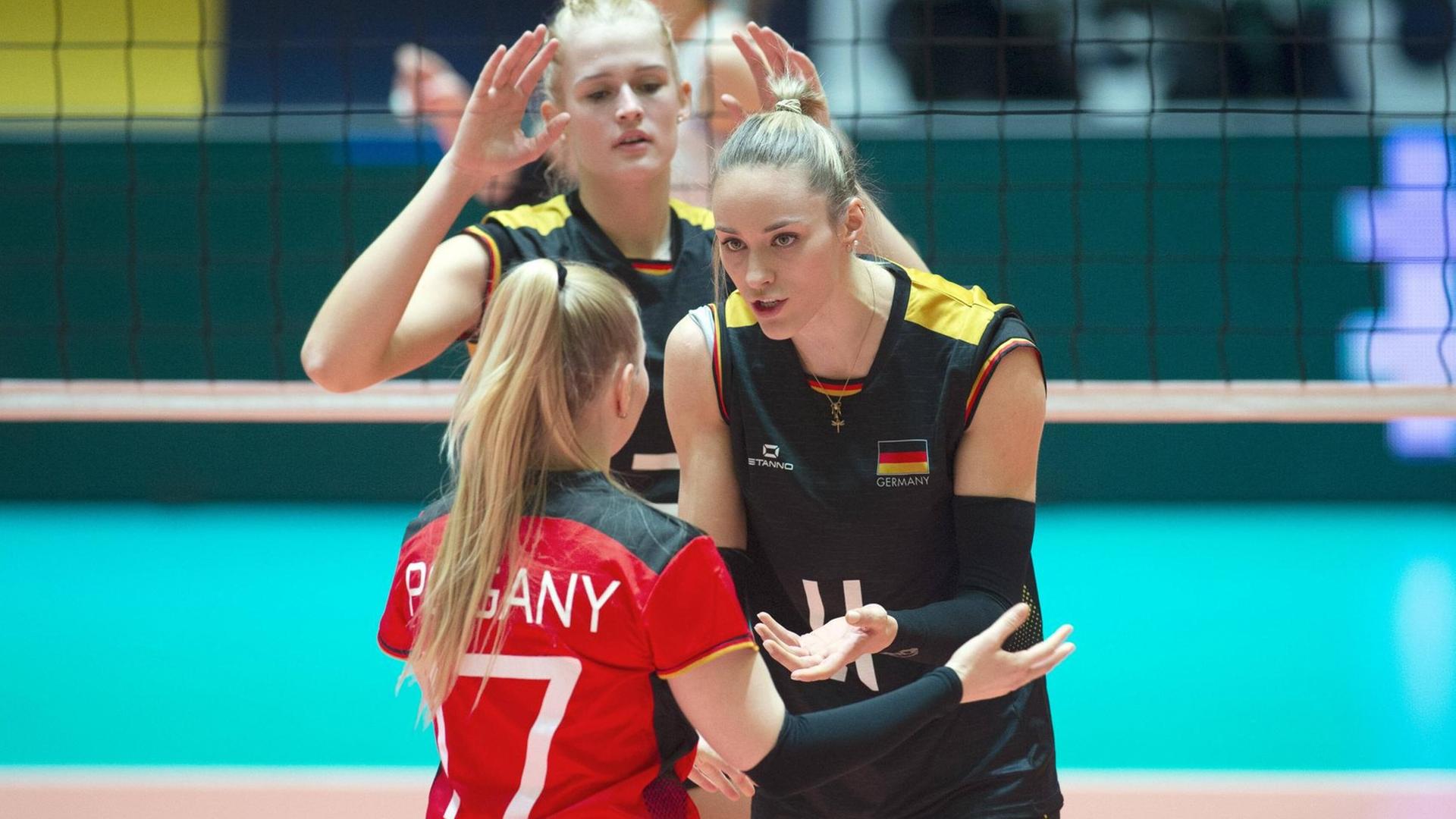 Volleyball-Nationalspielerin Louisa Lippmann beim Qualifikationsturnier für die Olympischen Sommerspiele 2020 in Tokio. Volleyball-Nationalspielerin Louisa Lippmann beim Qualifikationsturnier für die Olympischen Sommerspiele 2020 in Tokio.