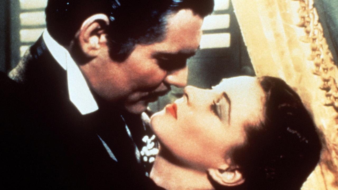 Liebesszene zwischen Scarlett O'Hara (Vivien Leigh) und Rhett Butler (Clark Gable) in dem Film "Vom Winde verweht" aus dem Jahre 1939. Liebesszene zwischen Scarlett O'Hara (Vivien Leigh) und Rhett Butler (Clark Gable) in dem Film "Vom Winde verweht" aus dem Jahre 1939.