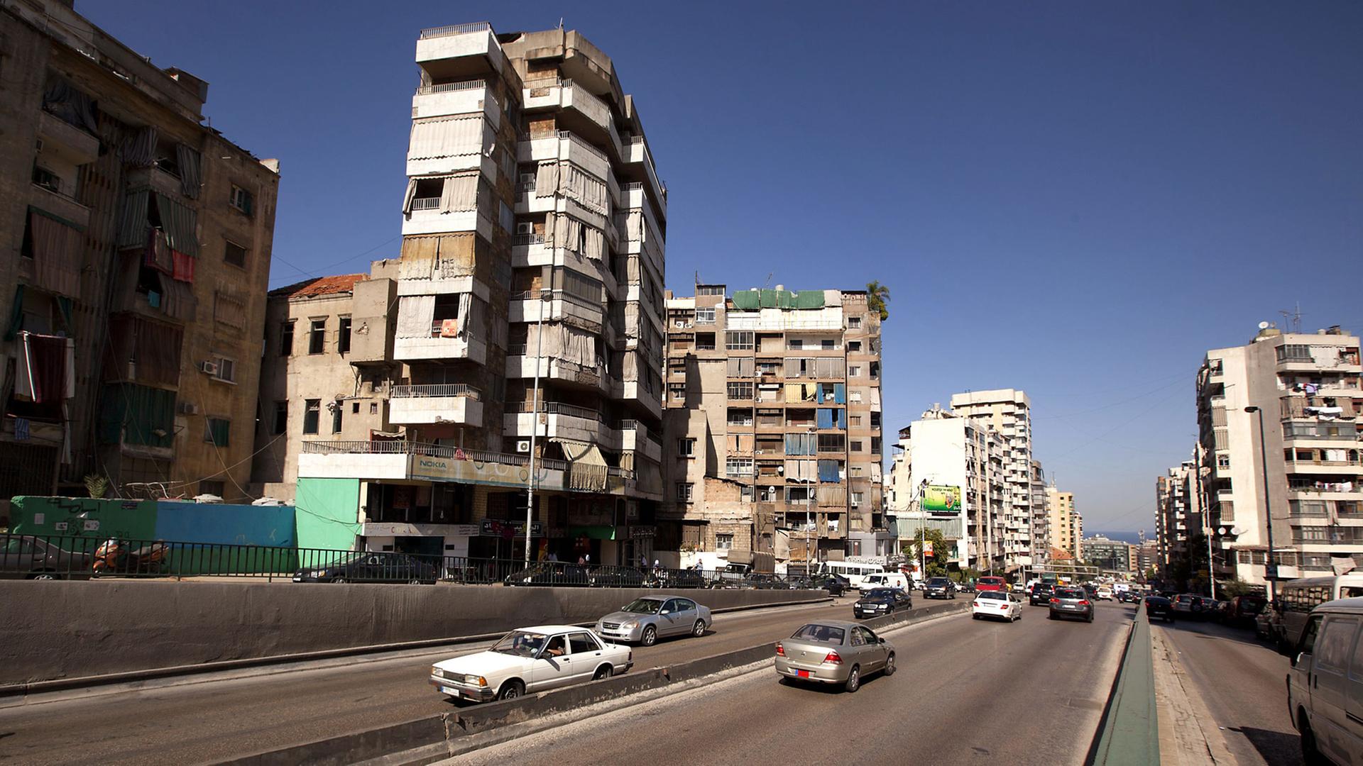 Straßenszene in Beirut, der Hauptstadt des Libanon Straßenszene in Beirut, der Hauptstadt des Libanon