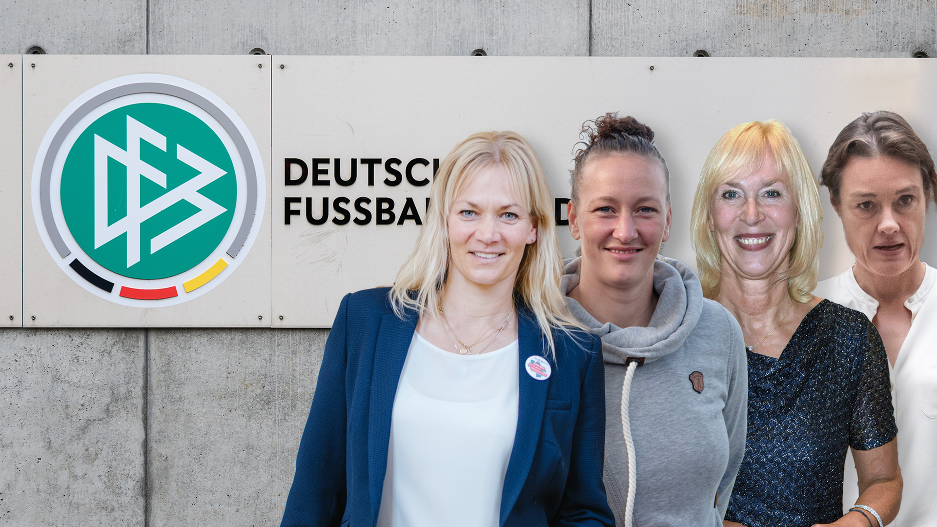 Montage: DfB-Logo, Almuth Schult, Bibiana Steinhaus, Katja Kraus, Gabi Papenburg Montage: DfB-Logo, Almuth Schult, Bibiana Steinhaus, Katja Kraus, Gabi Papenburg