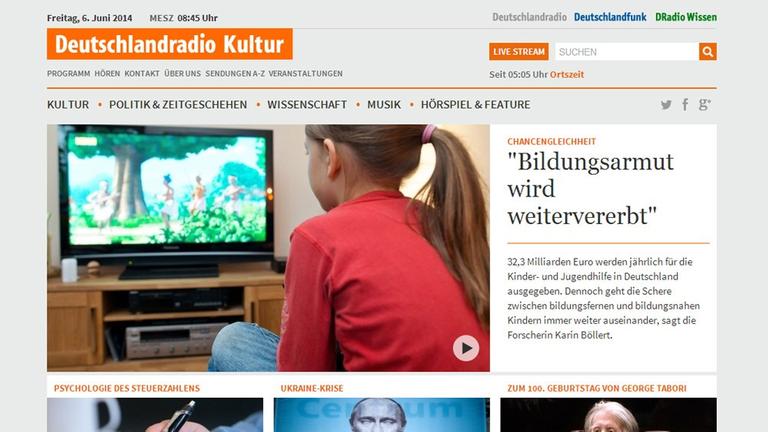 Die neue Homepage von Deutschlandradio Kultur Die neue Homepage von Deutschlandradio Kultur