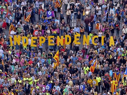 Demonstration für die Unabhängigkeit Kataloniens in Barcelona