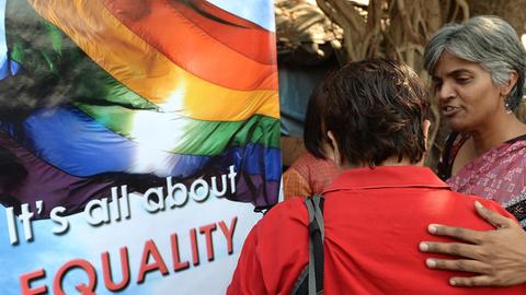 Homosexuelle müssen in Indien für ihre Rechte kämpfen. 