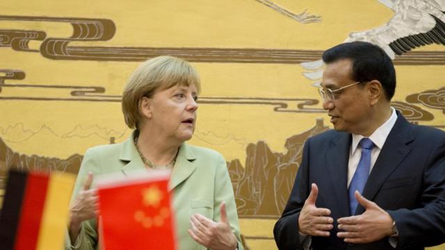 Bundeskanzlerin Angela Merkel und Chinas Ministerpräsident Li Keqiang in Peking