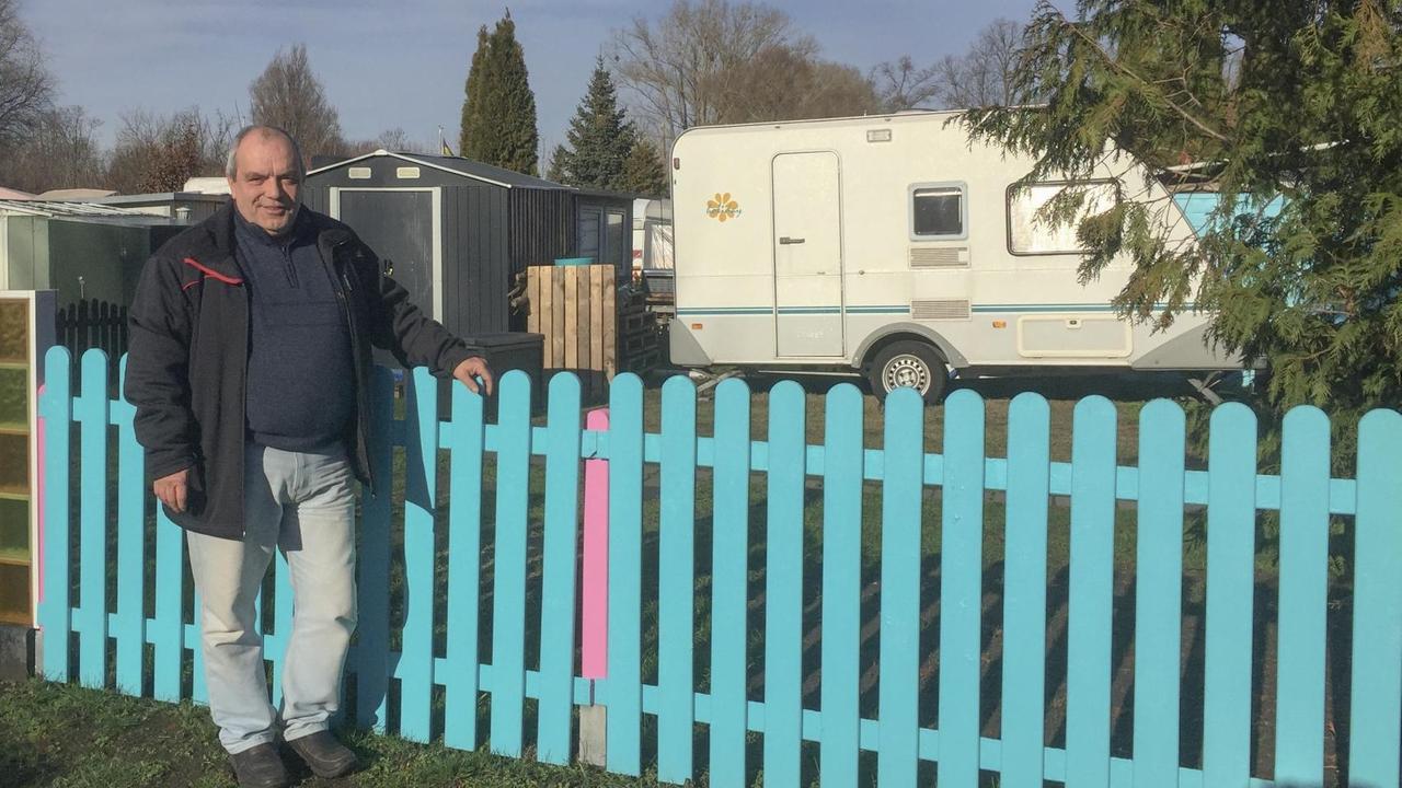 Volker Gaedicke, Betreiber des "Campingplatz an der Havel", bei Berlin (2019). Volker Gaedicke, Betreiber des "Campingplatz an der Havel", bei Berlin (2019).