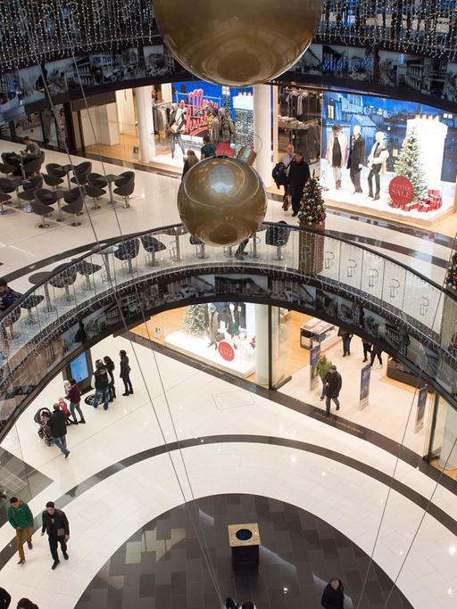Der Shopping-Tempel "Mall of Berlin" in der Leipziger Straße wurde 2014 eröffnet.