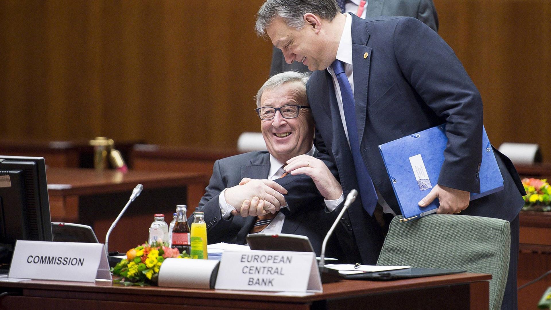 Jean-Claude Juncker und Victor Orbán Jean-Claude Juncker und Victor Orbán
