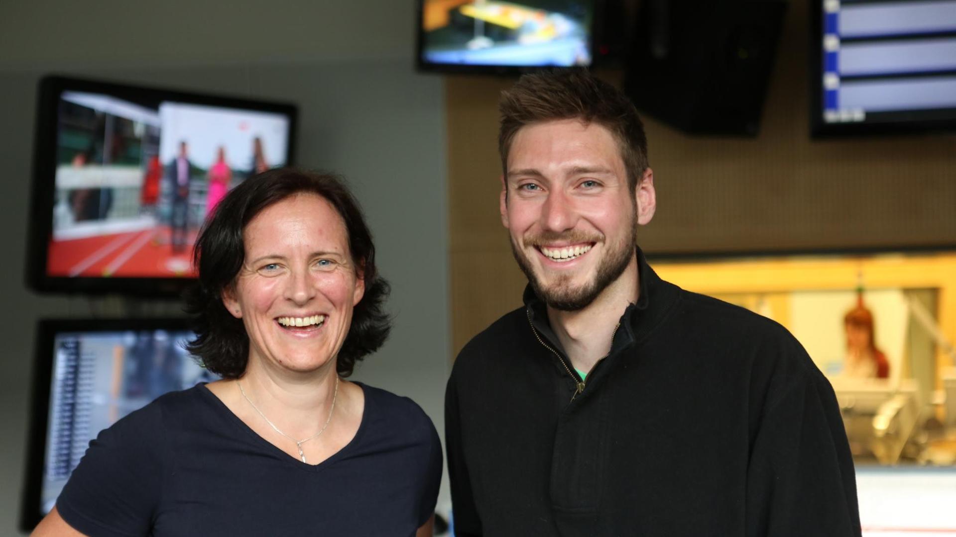 Die beiden Athletensprecher Silke Kassner (l.) und Max Hartung. Die beiden Athletensprecher Silke Kassner (l.) und Max Hartung.