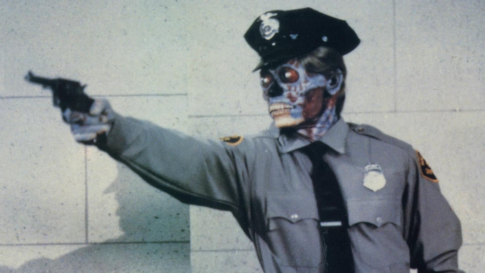 Eine Szene aus John Carpenters Science-Fiction-Horrorfilm "Sie leben" von 1988 Eine Szene aus John Carpenters Science-Fiction-Horrorfilm "Sie leben" von 1988