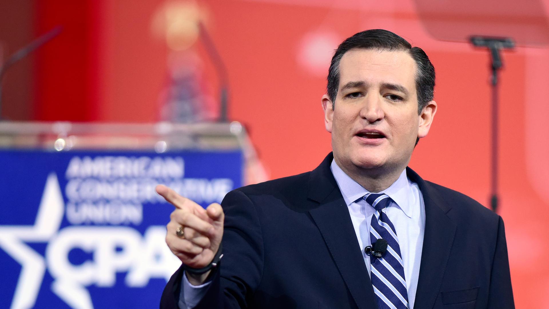 Der republikanische US-Senator Ted Cruz spricht auf einer Konferenz. Der republikanische US-Senator Ted Cruz spricht auf einer Konferenz.
