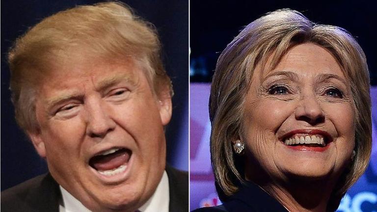 Donald Trump und Hillary Clinton. Donald Trump und Hillary Clinton.