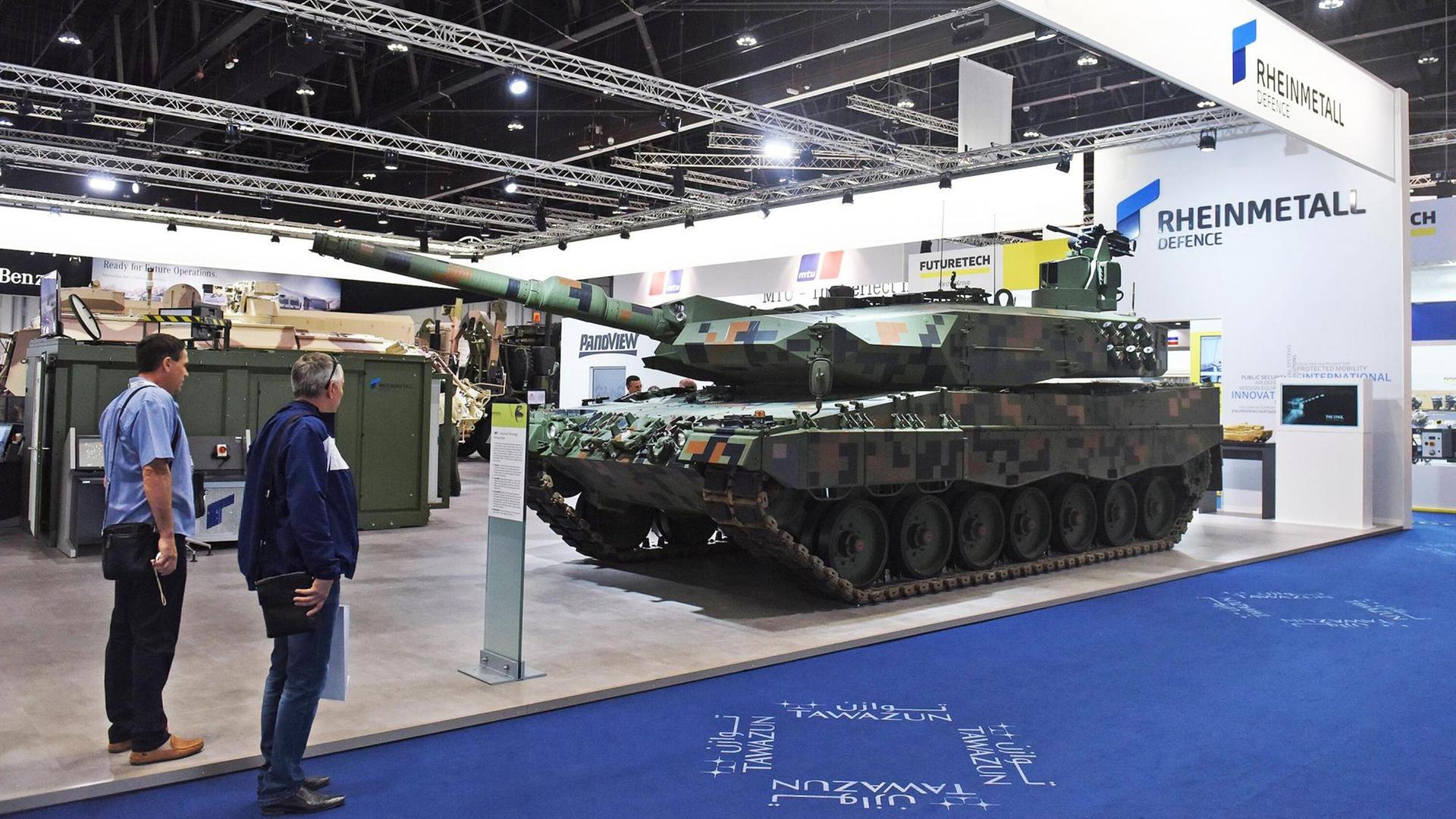 Rheinmetall-Stand bei der Sicherheits- und Rüstungsgütermesse IDEX in Abu Dhabi Rheinmetall-Stand bei der Sicherheits- und Rüstungsgütermesse IDEX in Abu Dhabi