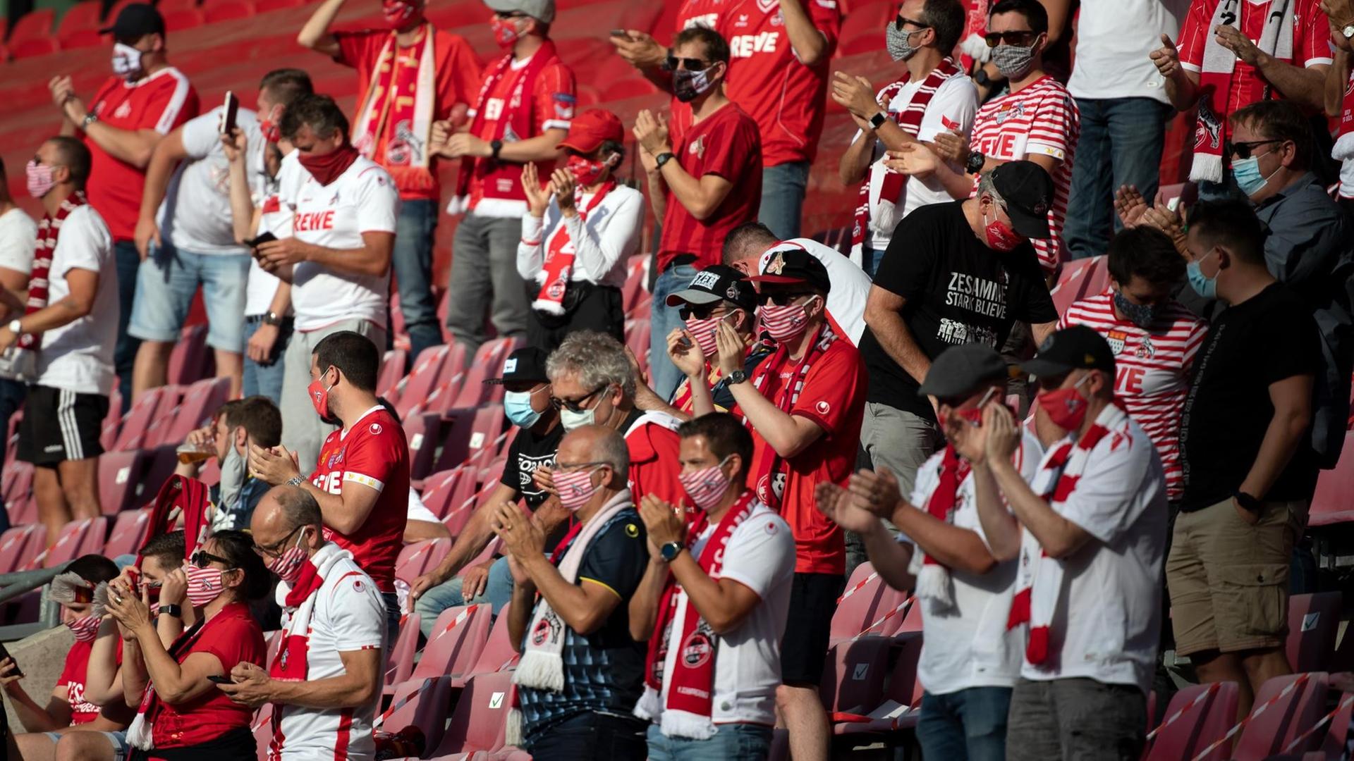 Fans feiern im Stadion Fans feiern im Stadion