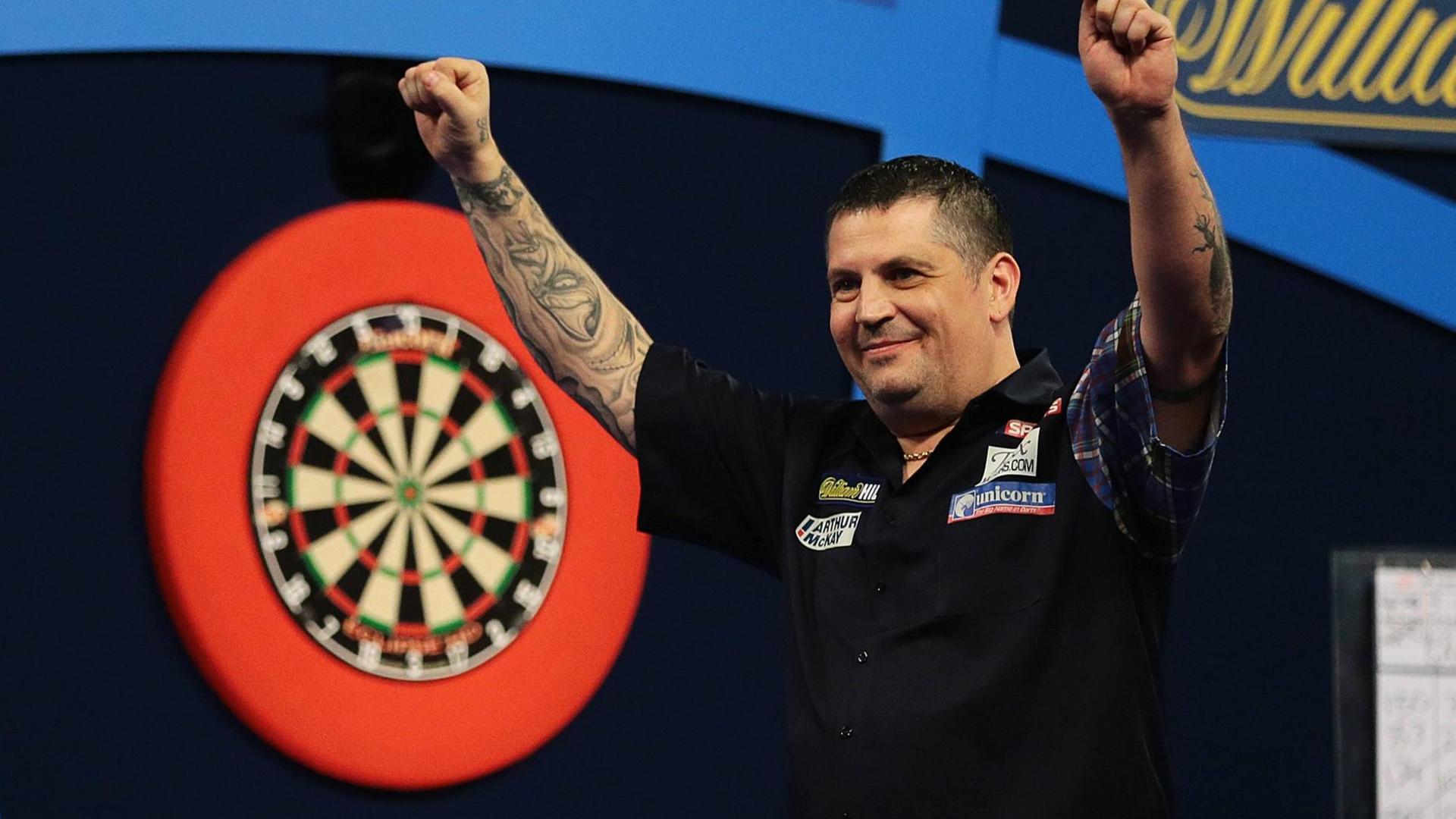 Der Schotte Gary Anderson ist amtierender Dart-Weltmeister. Der Schotte Gary Anderson ist amtierender Dart-Weltmeister.