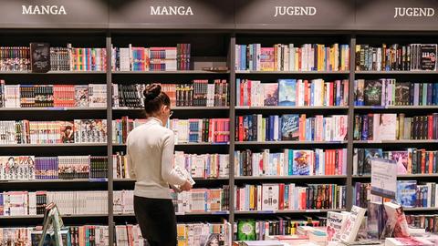 Eine Buchhandlung in Berlin.